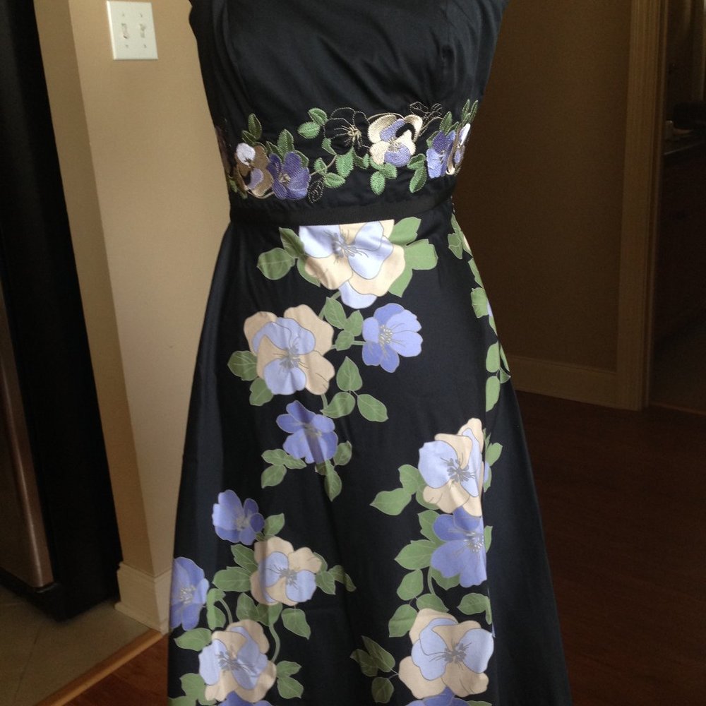Ann Taylor Loft Petites blue floral size 0 SP